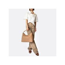 Load image into Gallery viewer, ZITA LOGO HOBO BAG M | BLACK