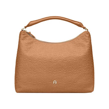 Load image into Gallery viewer, ZITA LOGO HOBO BAG M | PECAN BROWN