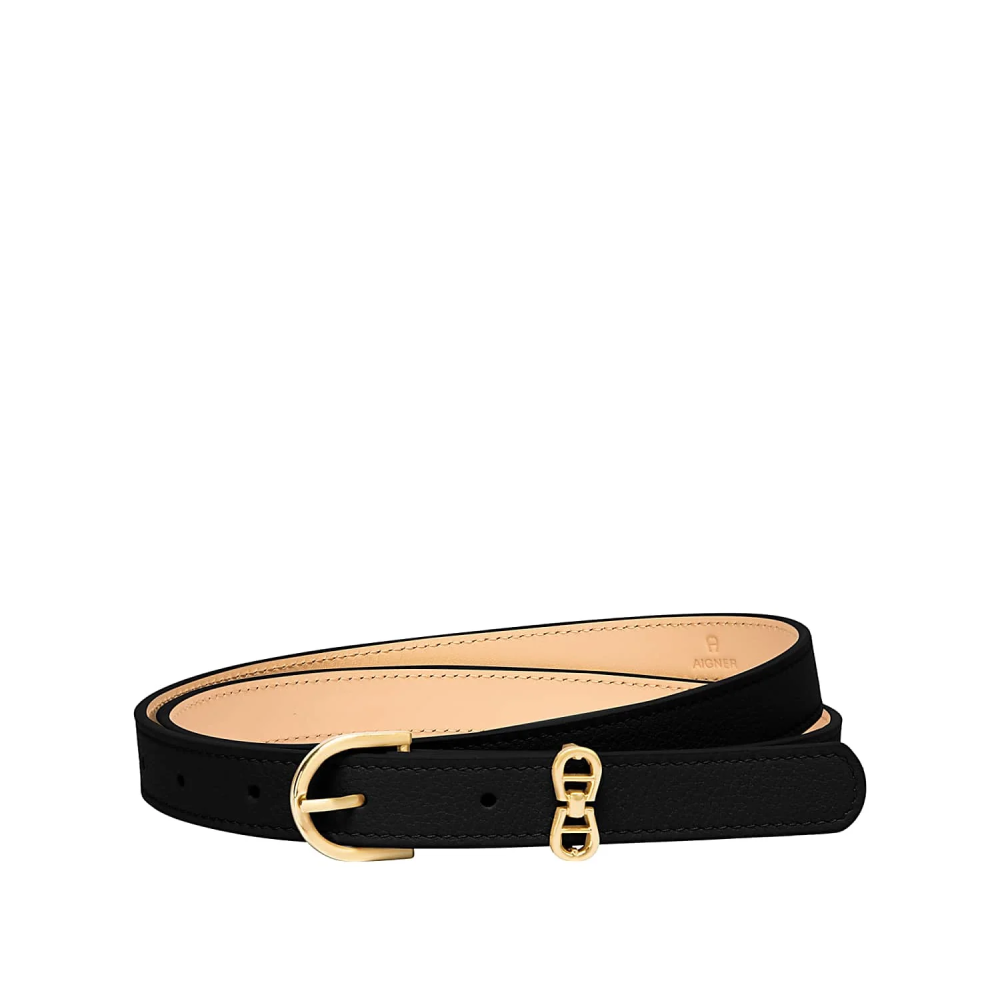 Vintage Claret Leather Etienne Aigner Logo Belt