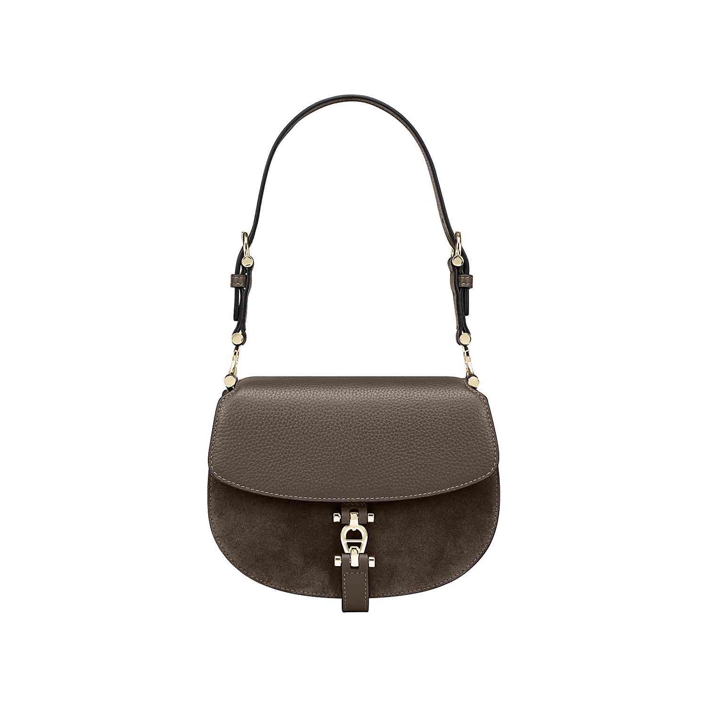 DELIA SUEDE SHOULDER BAG S | COAL BROWN