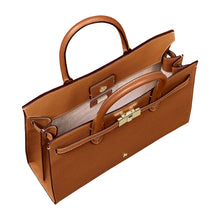 Load image into Gallery viewer, FARAH HANDBAG L | COGNAC BROWN - AIGNER
