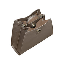 Load image into Gallery viewer, TRIA HANDBAG L | COAL BROWN - AIGNER
