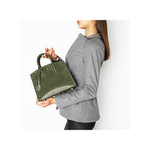 Load image into Gallery viewer, EVE NUBUCK HANDBAG S | HUNTER GREEN
