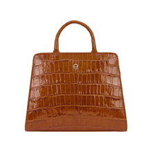 Load image into Gallery viewer, CYBILL COCCODRILLO HANDBAG S | COGNAC BROWN
