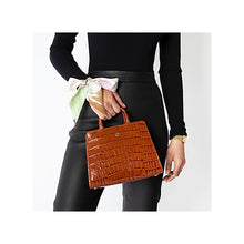 Load image into Gallery viewer, CYBILL COCCODRILLO HANDBAG S | COGNAC BROWN
