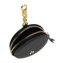 Load image into Gallery viewer, FASHION CIRCLE COIN PURSE KEYCHAIN | BLACK
