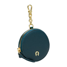 Load image into Gallery viewer, FASHION CIRCLE COIN PURSE KEYCHAIN | OCEANIC BLUE
