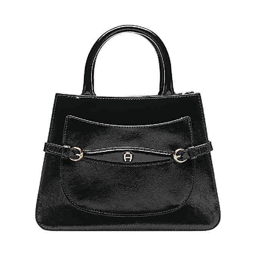 CAVALLO LACCA HANDBAG M | BLACK