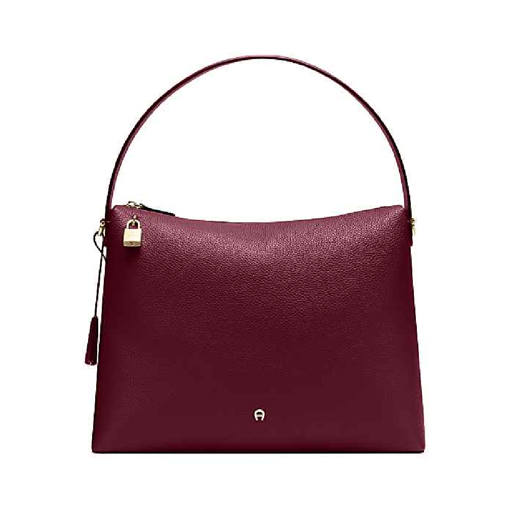 DELIA HOBO BAG L | BURGUNDY