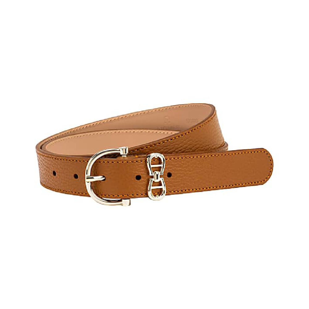 Logo belt 3 cm | Cognac
