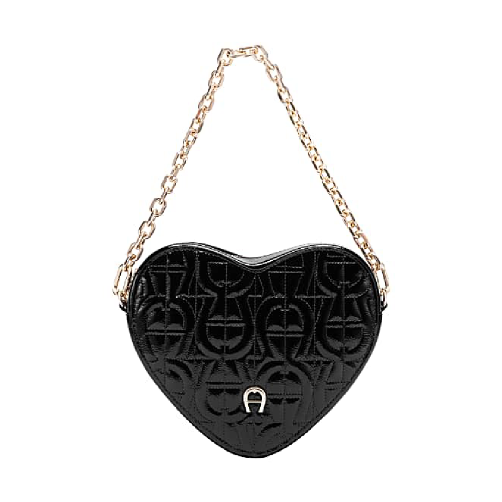 HEART POUCH LACCA | BLACK