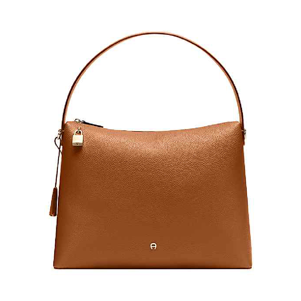 DELIA HOBO BAG L | COGNAC BROWN