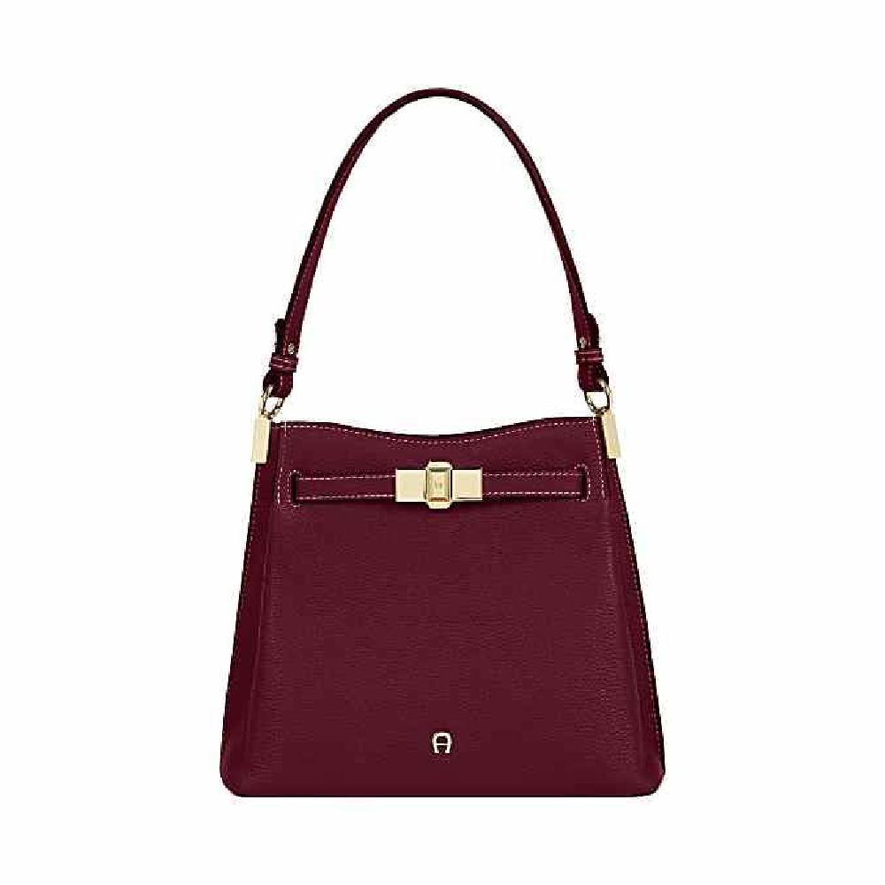 FARAH HOBO BAG M | BURGUNDY