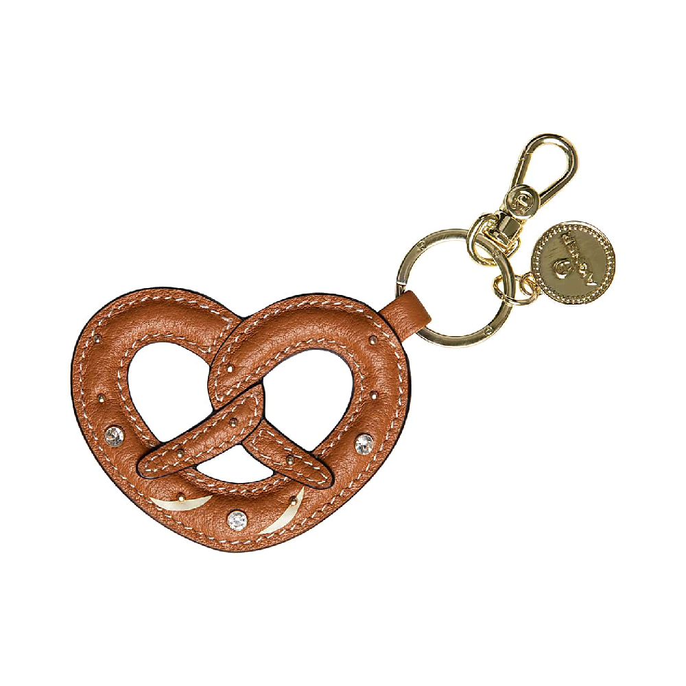 PRETZEL KEYCHAIN | COGNAC BROWN