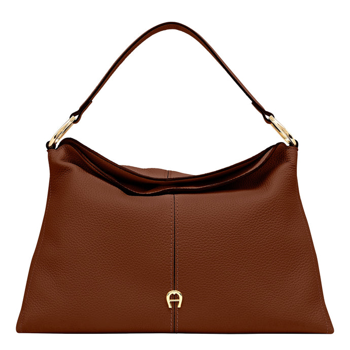 SAVANNAH HOBO BAG M | WALNUT BROWN - AIGNER