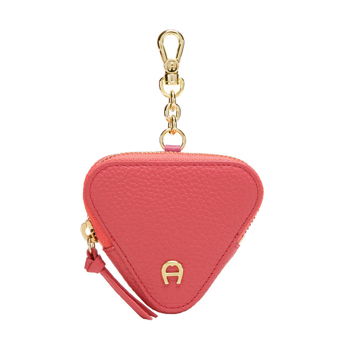 FASHION TRIANGLE COIN PURSE KEYCHAIN | DUSTY ROSE - AIGNER